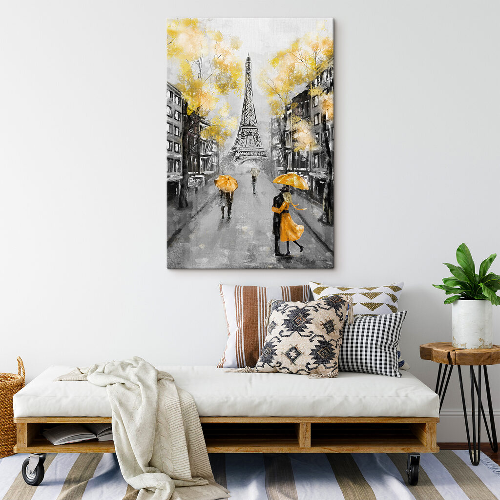 Gele paraplu's in Parijs — interieur 4