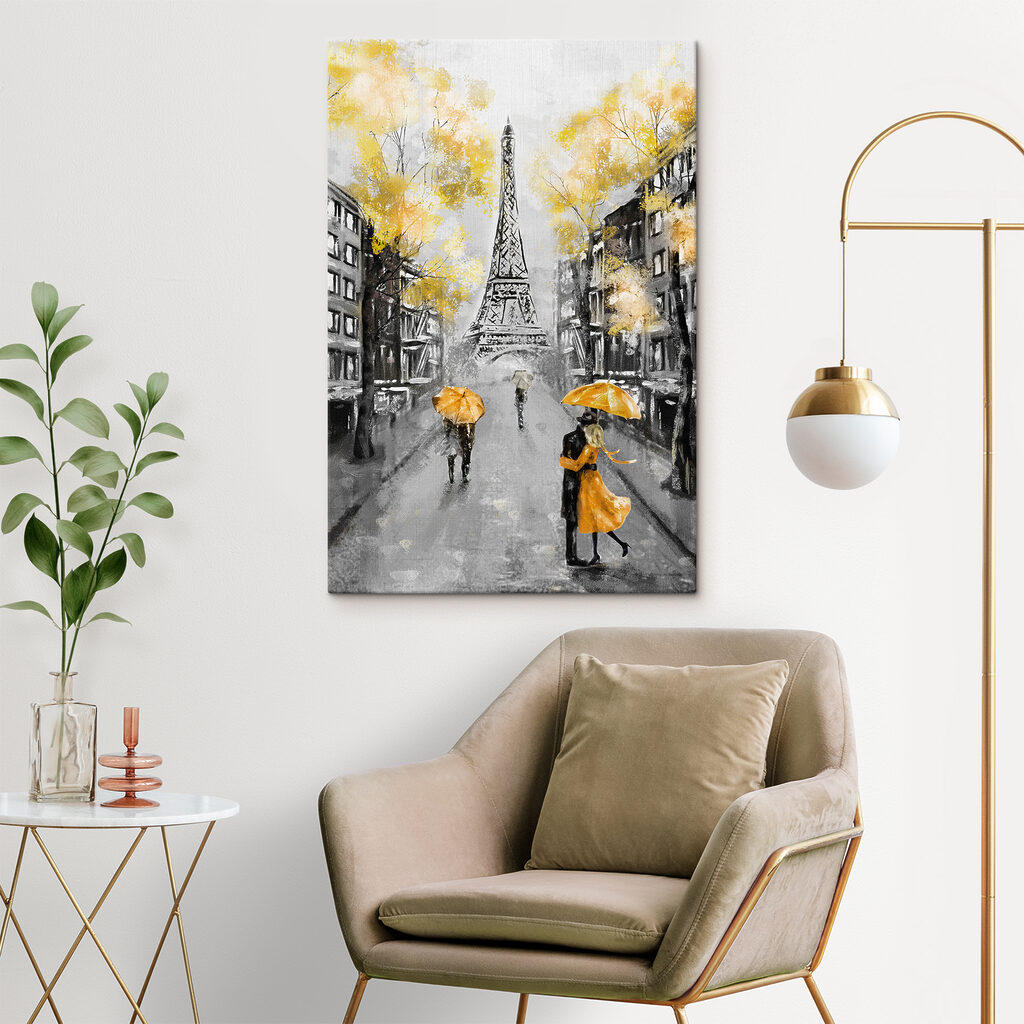 Gele paraplu's in Parijs — interieur 5