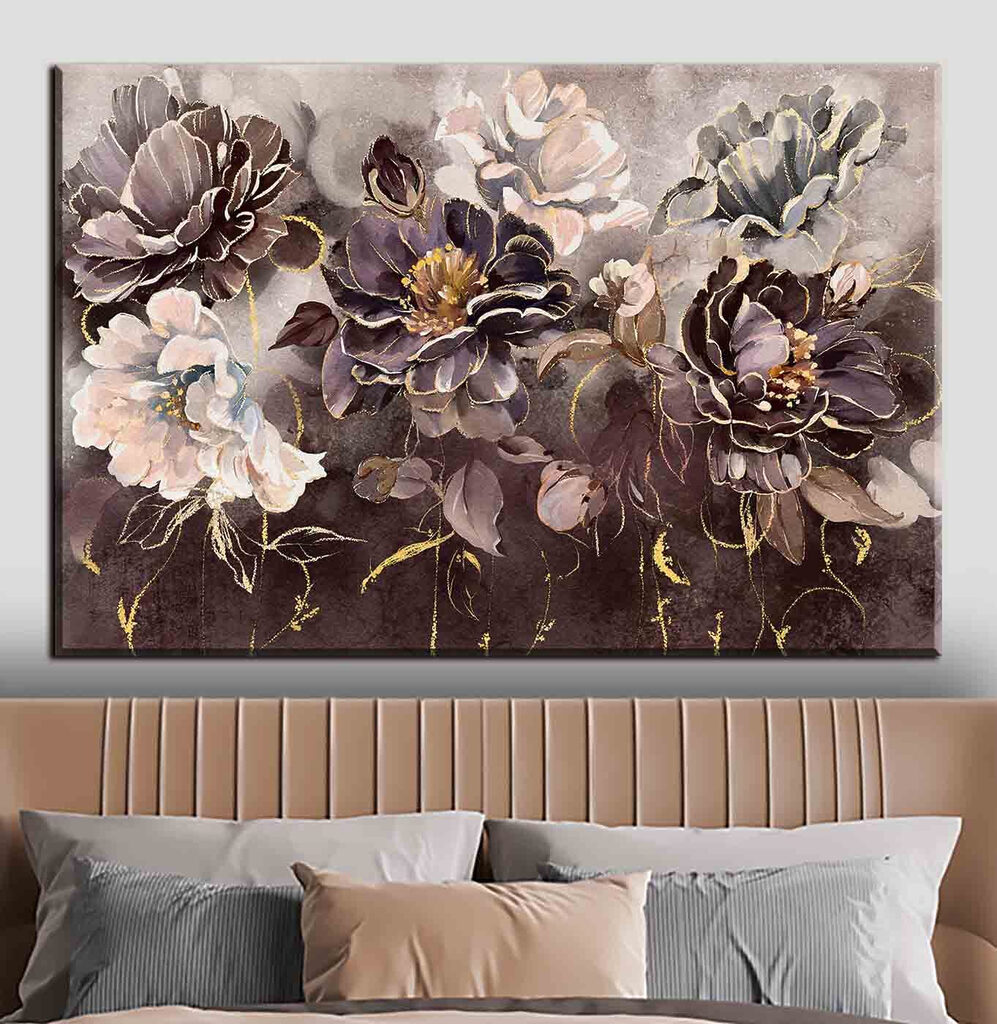 Bloemen in diepe grijstinten — interieur 2