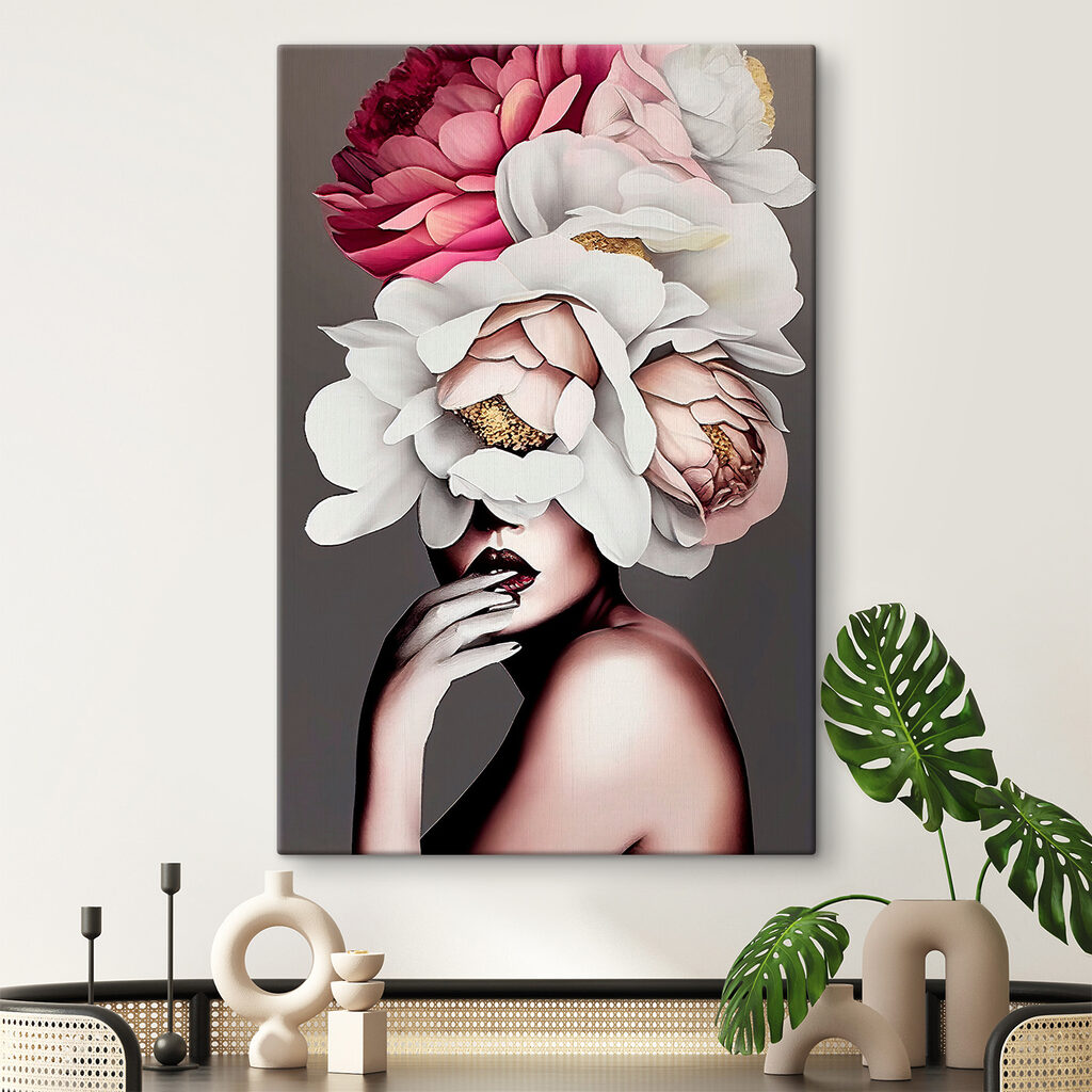 Een gezicht achter bloemen — interieur 4