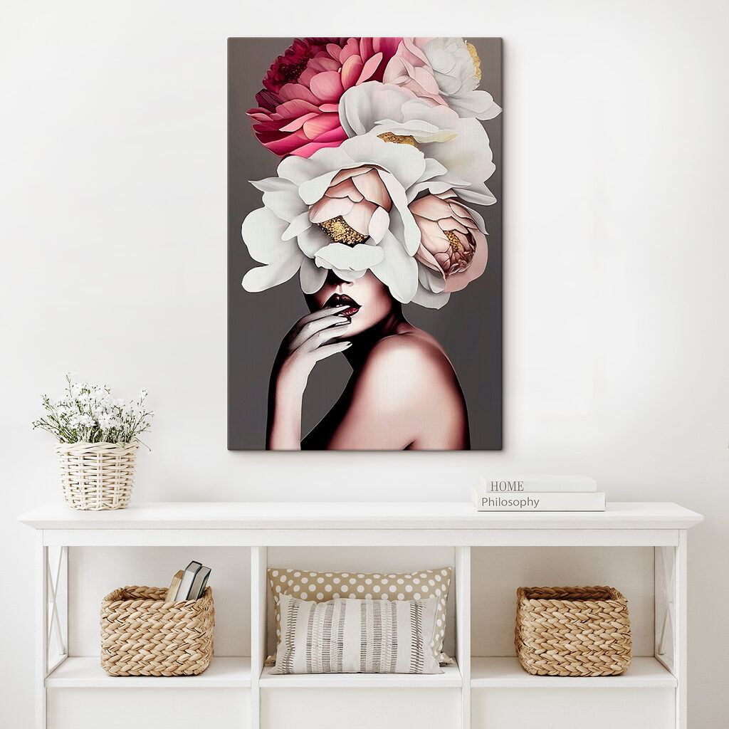 Een gezicht achter bloemen — interieur 5