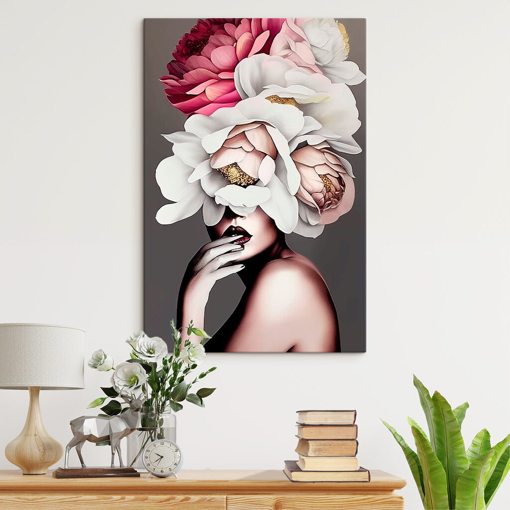 Een gezicht achter bloemen — interieur 6