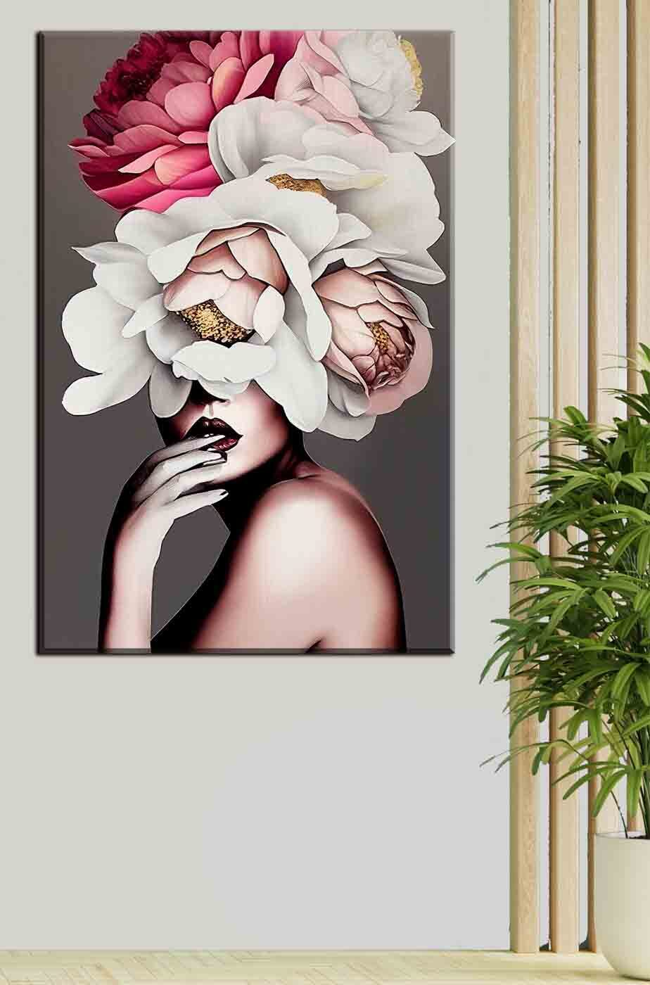 Een gezicht achter bloemen — interieur 3