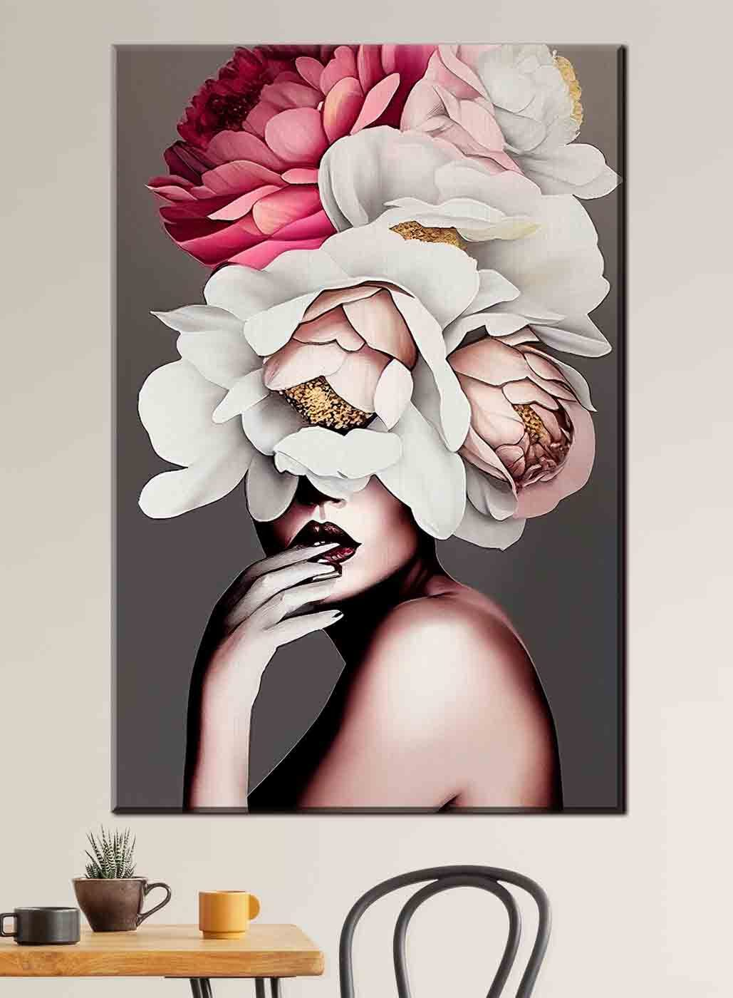 Een gezicht achter bloemen — interieur 1