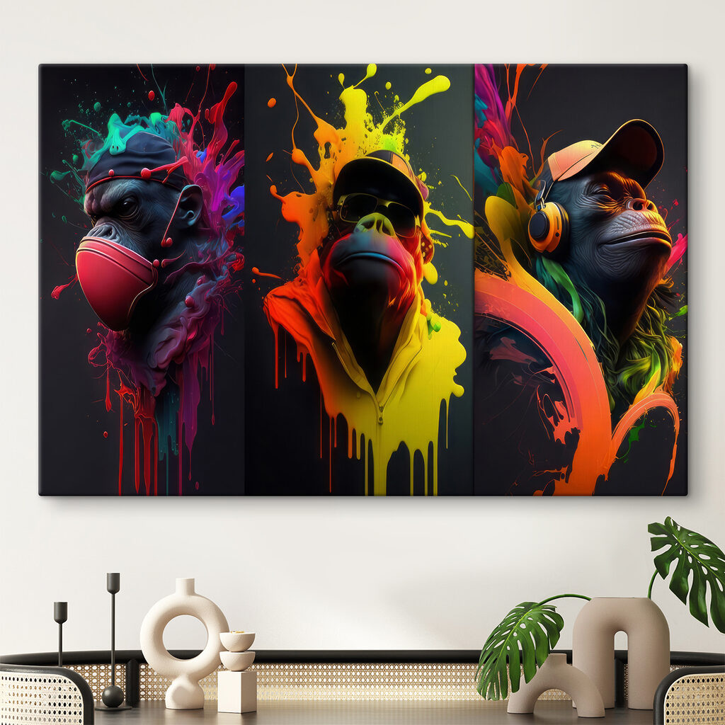 Apen in spattende kleur — interieur 4