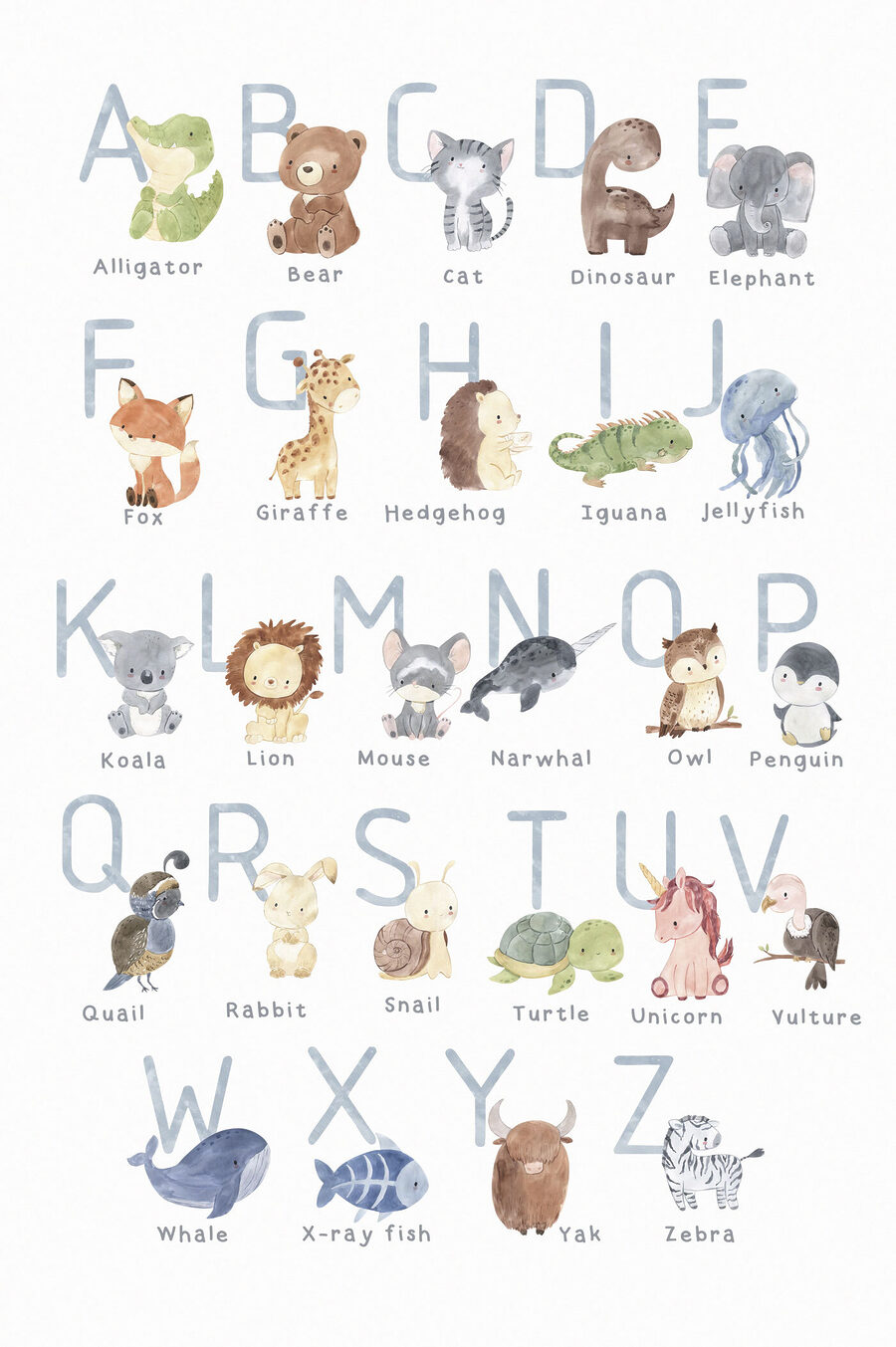 Een alfabet vol dieren — volledig ontwerp