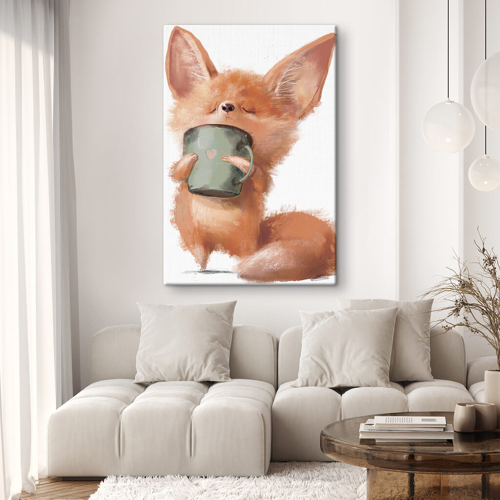 Vos met een mok — interieur 2