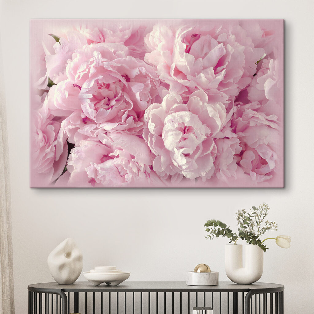 Roze pioenen van dichtbij — interieur 1