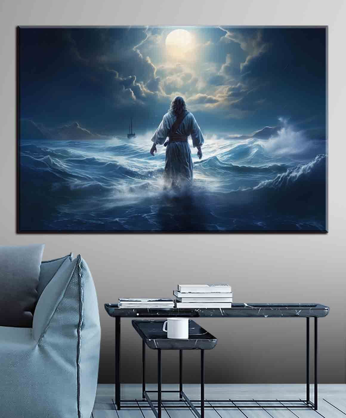 Over het water in een interieur