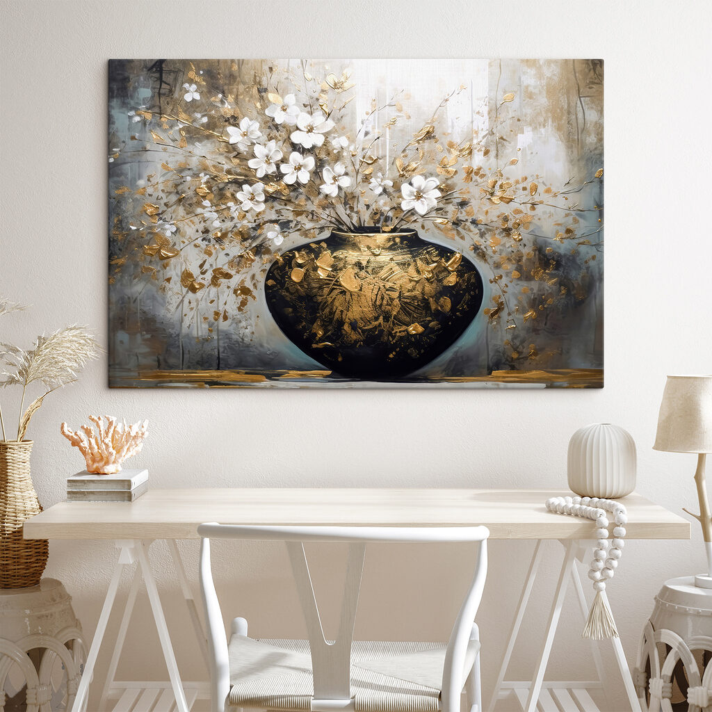 Een vaas met bloesem — interieur 4