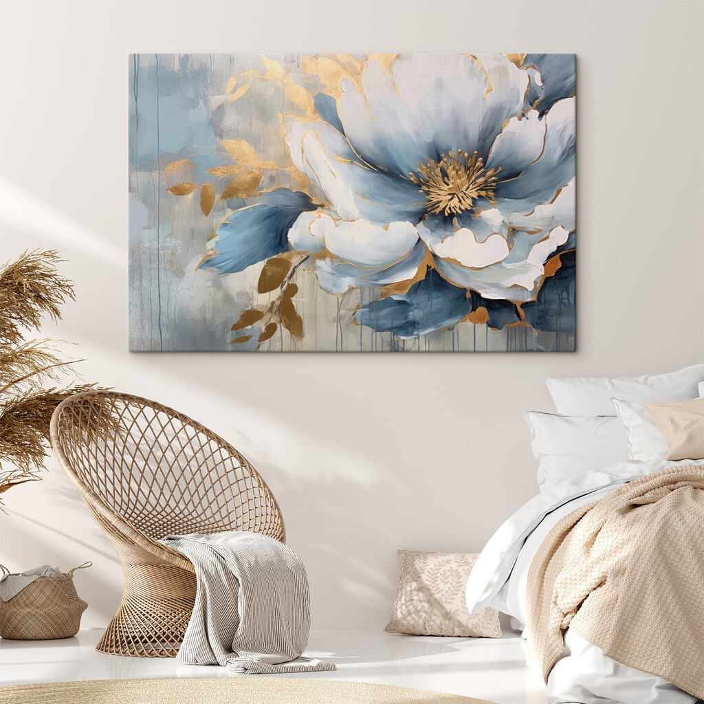 Bloemen met blauwe schaduwen — interieur 3