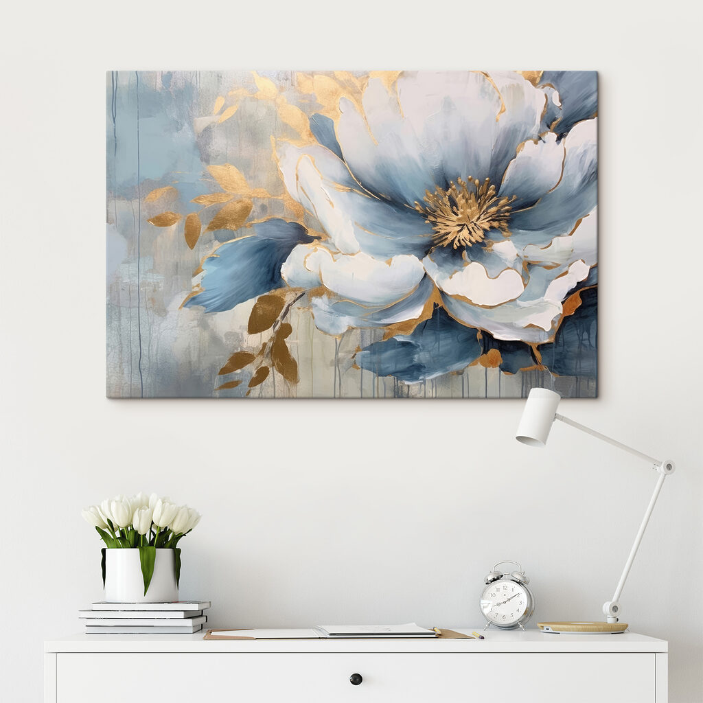 Bloemen met blauwe schaduwen — interieur 5