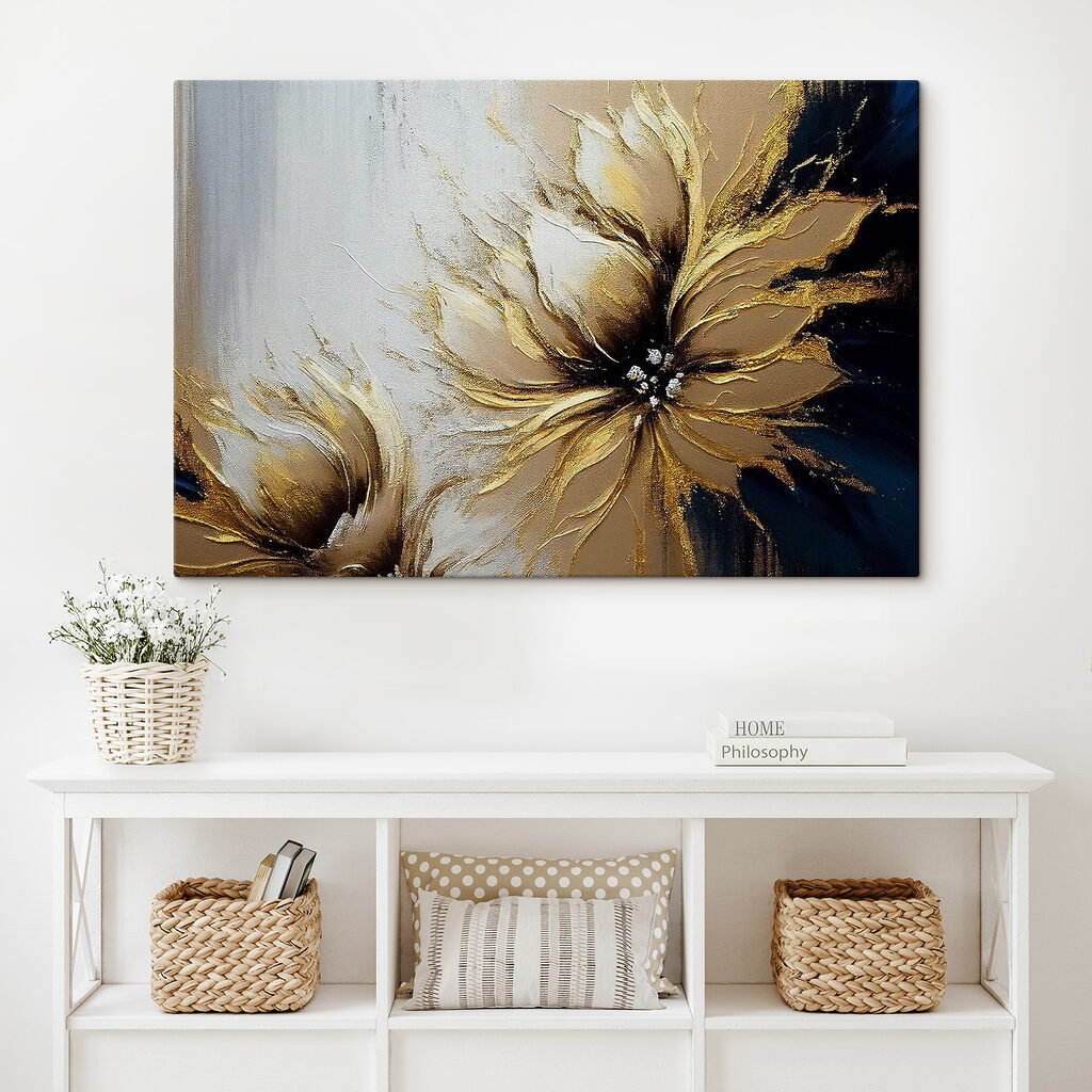 Goud langs donkere bloemblaadjes — interieur 3