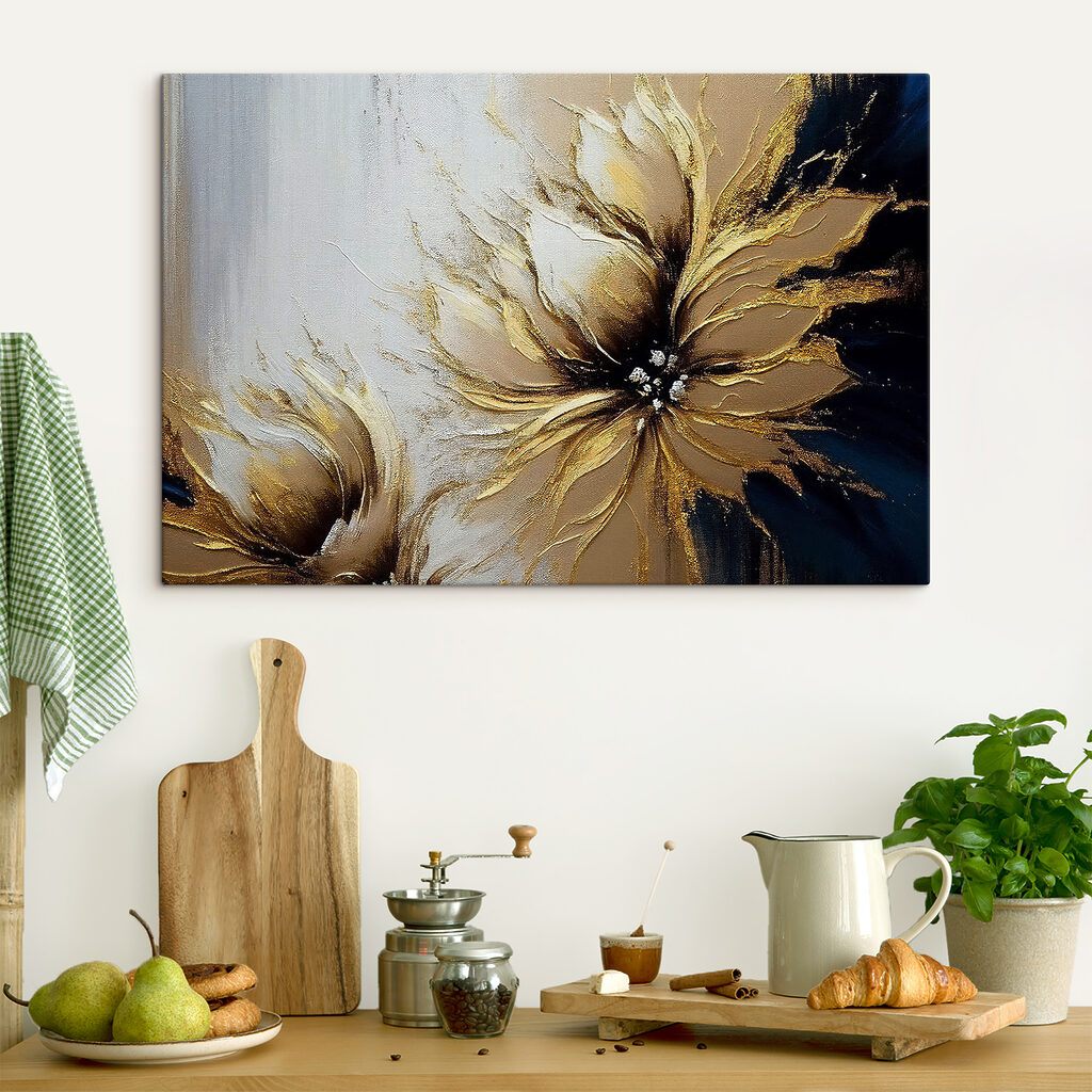 Goud langs donkere bloemblaadjes — interieur 4