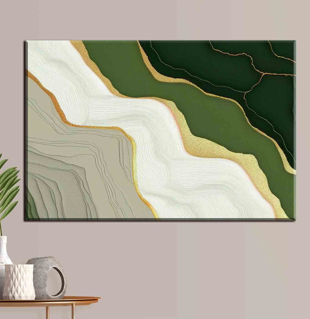 Groene lagen ontmoeten crème — interieur 2