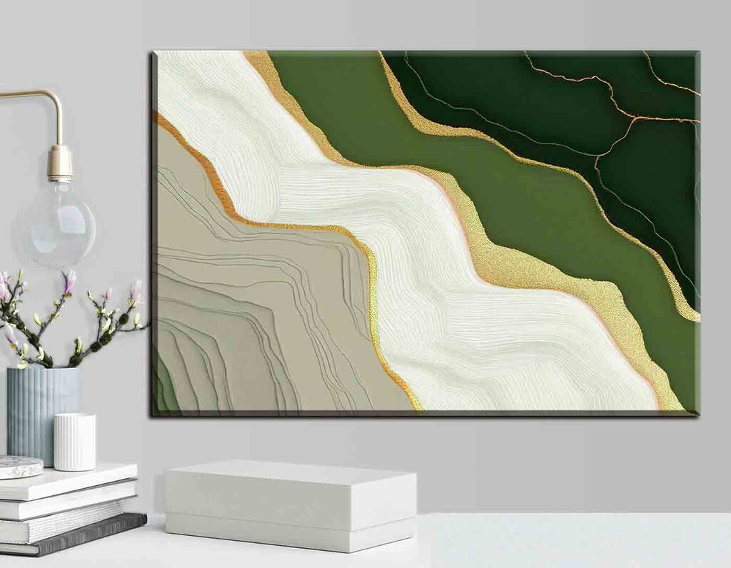 Groene lagen ontmoeten crème — interieur 3