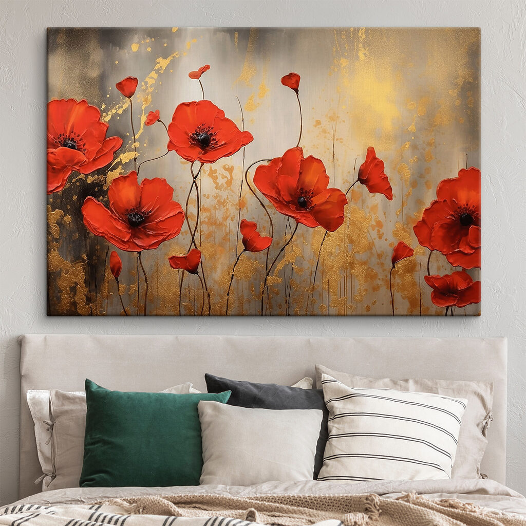 Klaprozen op gouden grond — interieur 4