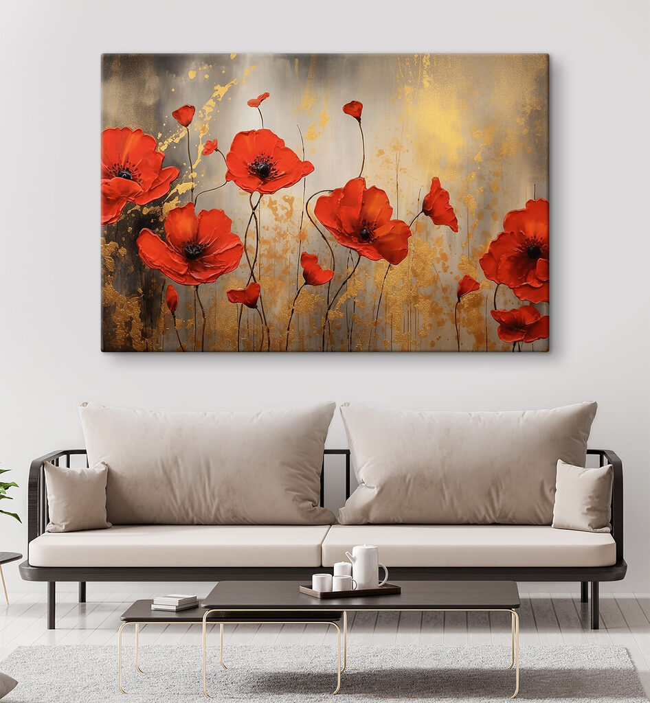 Klaprozen op gouden grond — interieur 5