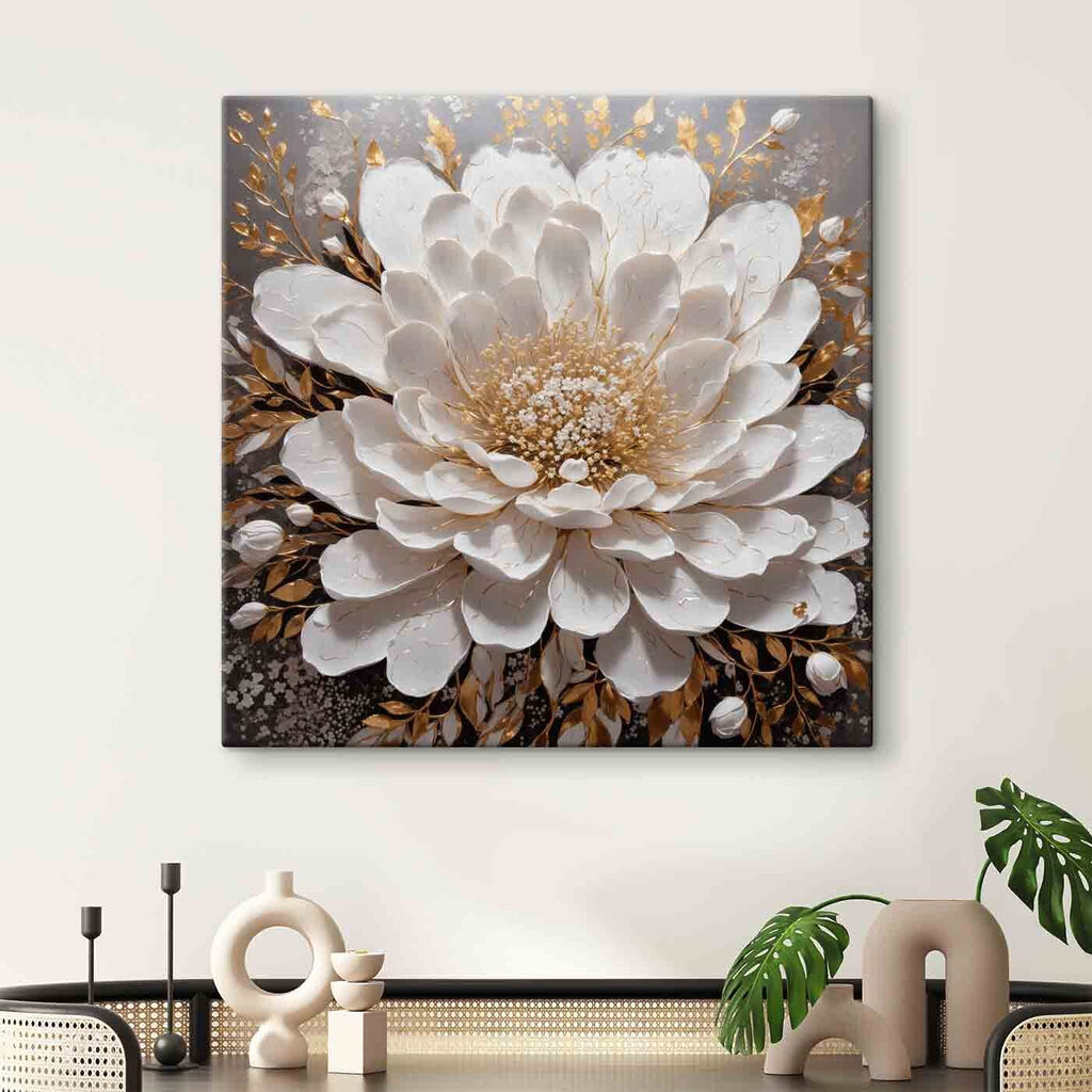 Bloem vol witte waaiers — interieur 2