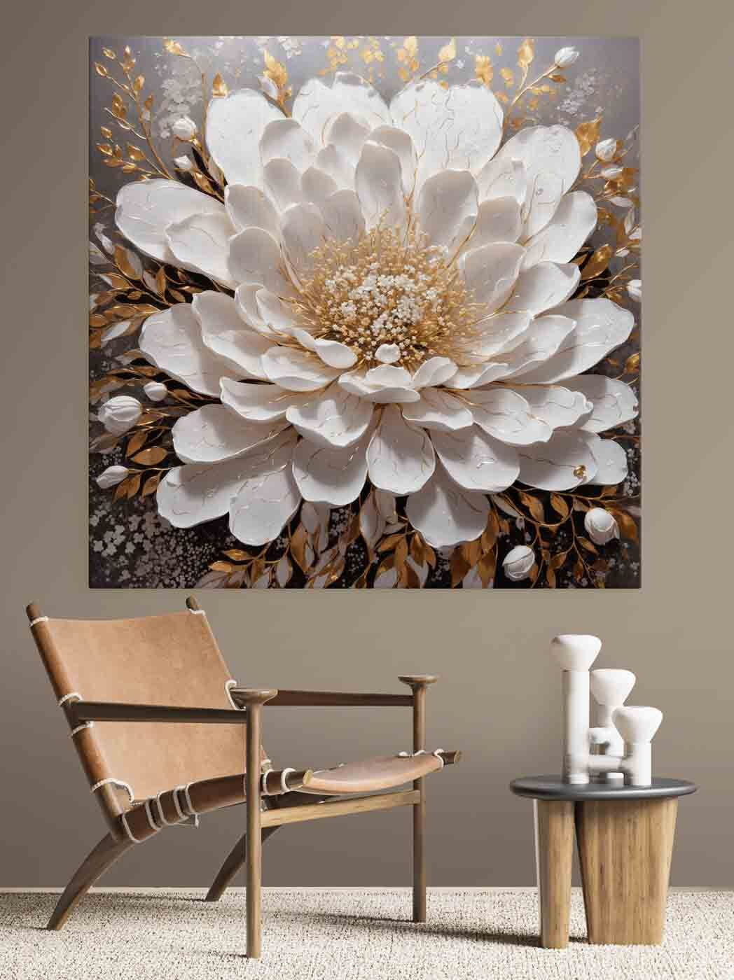 Bloem vol witte waaiers — interieur 3