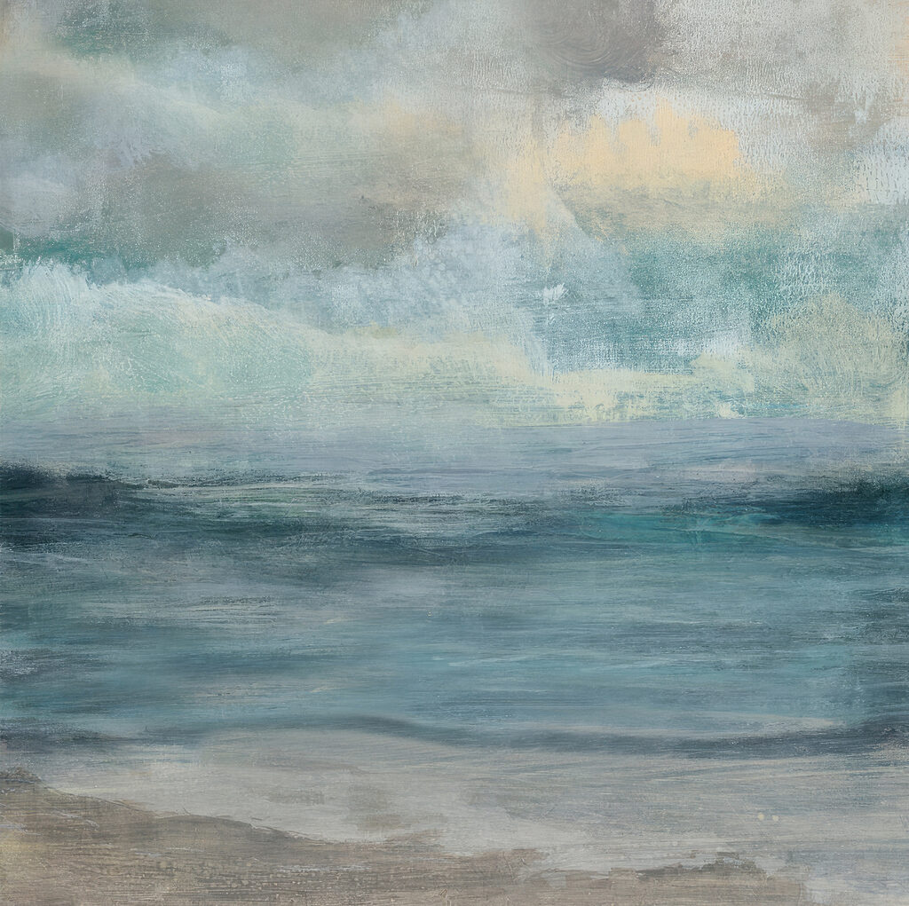Horizon in blauwe mist — volledig ontwerp
