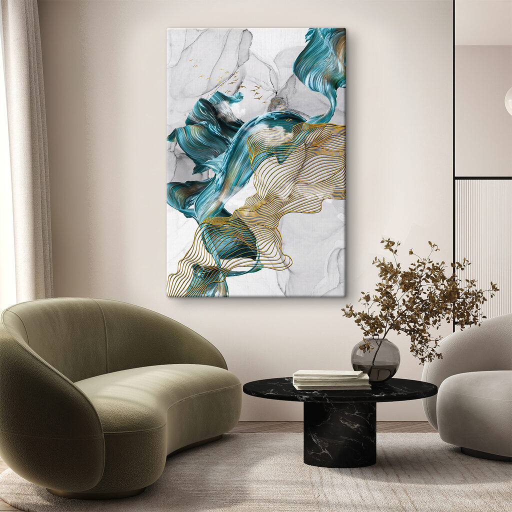 Turquoise tussen gouden contouren — interieur 3