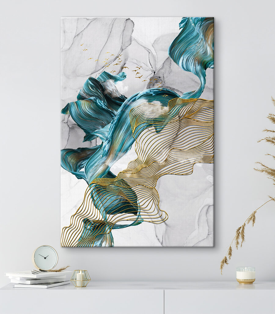 Turquoise tussen gouden contouren — interieur 4