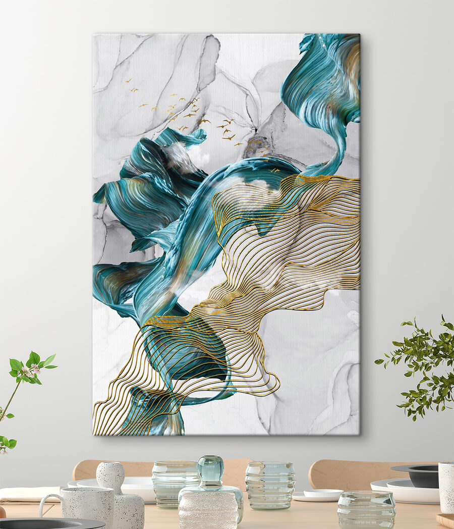Turquoise tussen gouden contouren — interieur 1