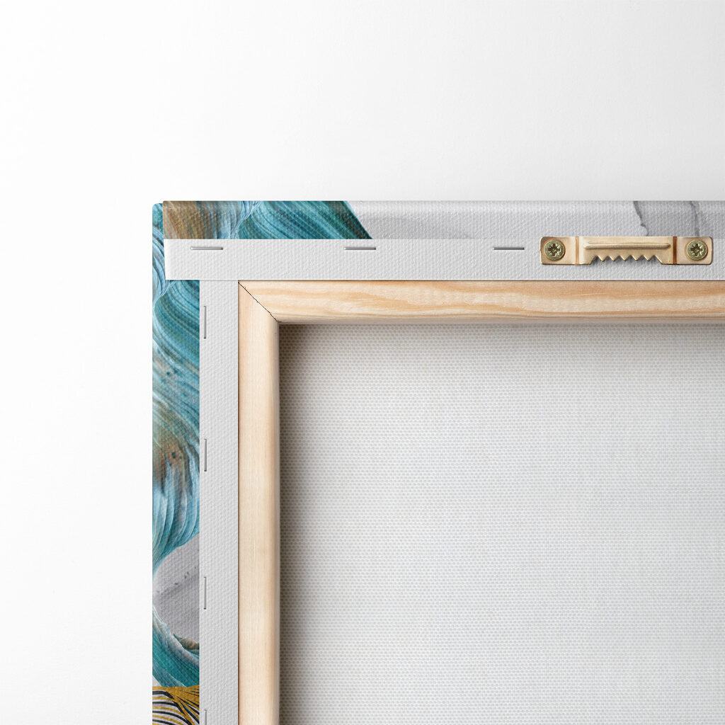 Turquoise tussen gouden contouren — achterkant