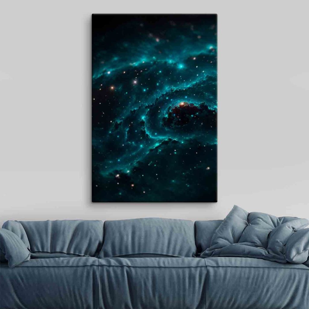 Spiraal van blauwe sterren — interieur 1
