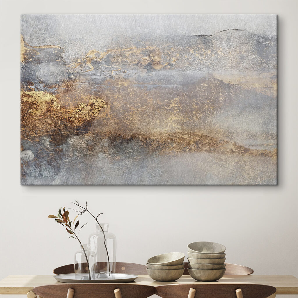 Een abstracte mix van aardetinten in een interieur