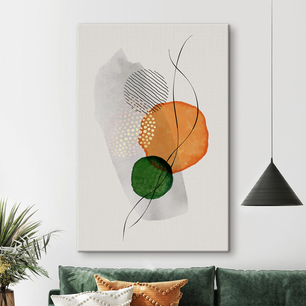 Cirkels naast dunne lijnen — interieur 1
