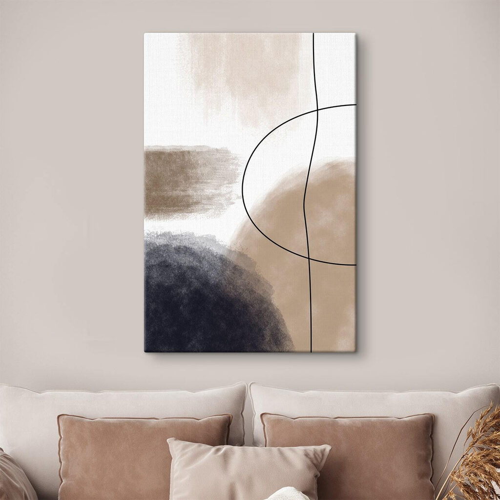 Abstracte vormen in gedempte tinten — interieur 1