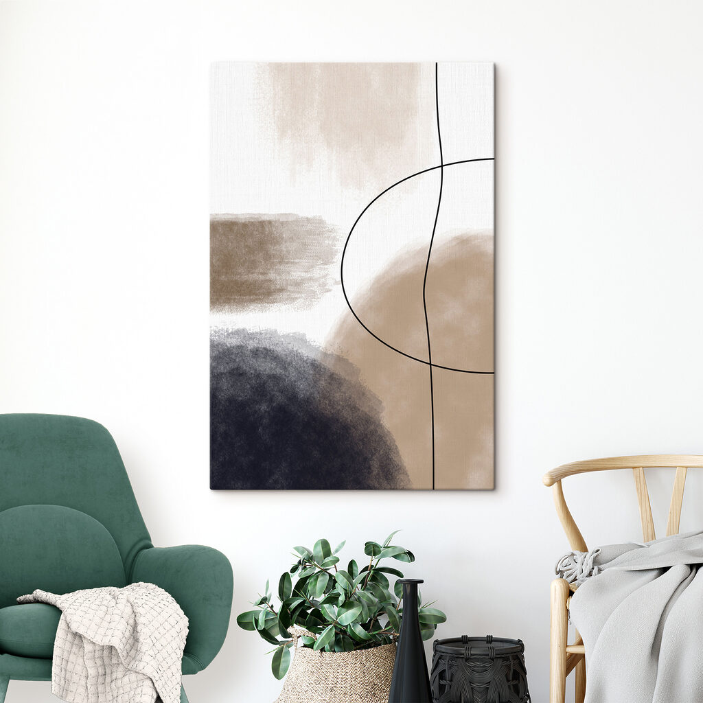 Abstracte vormen in gedempte tinten — interieur 4