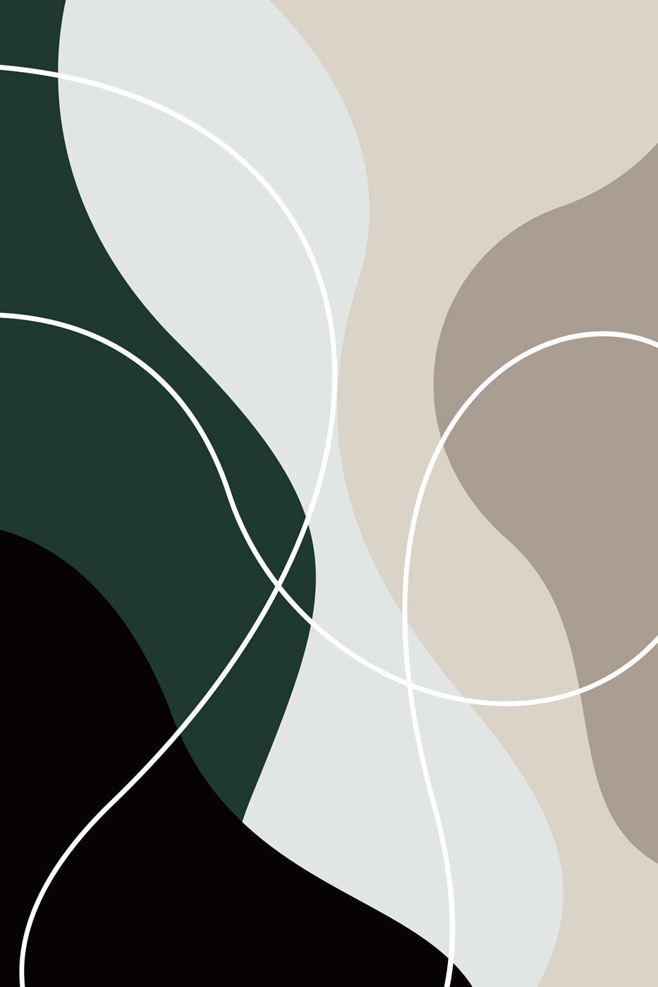 Vormen langs witte lijnen — volledig ontwerp