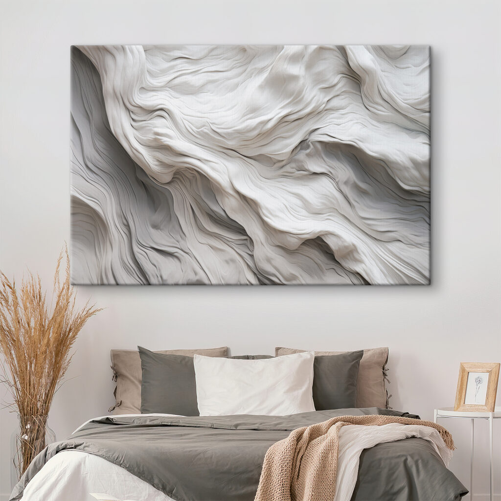 Witte golven in plooien — interieur 2