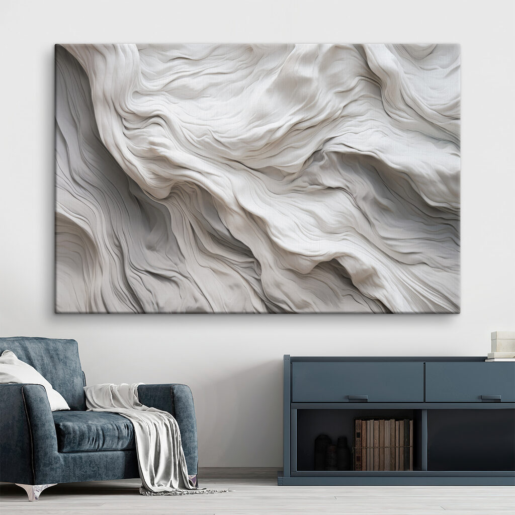 Witte golven in plooien — interieur 3