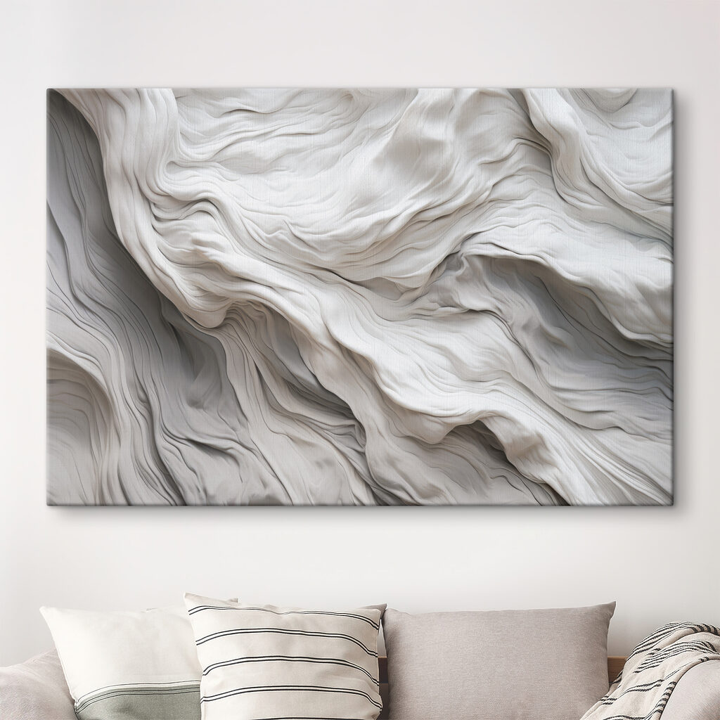 Witte golven in plooien — interieur 1