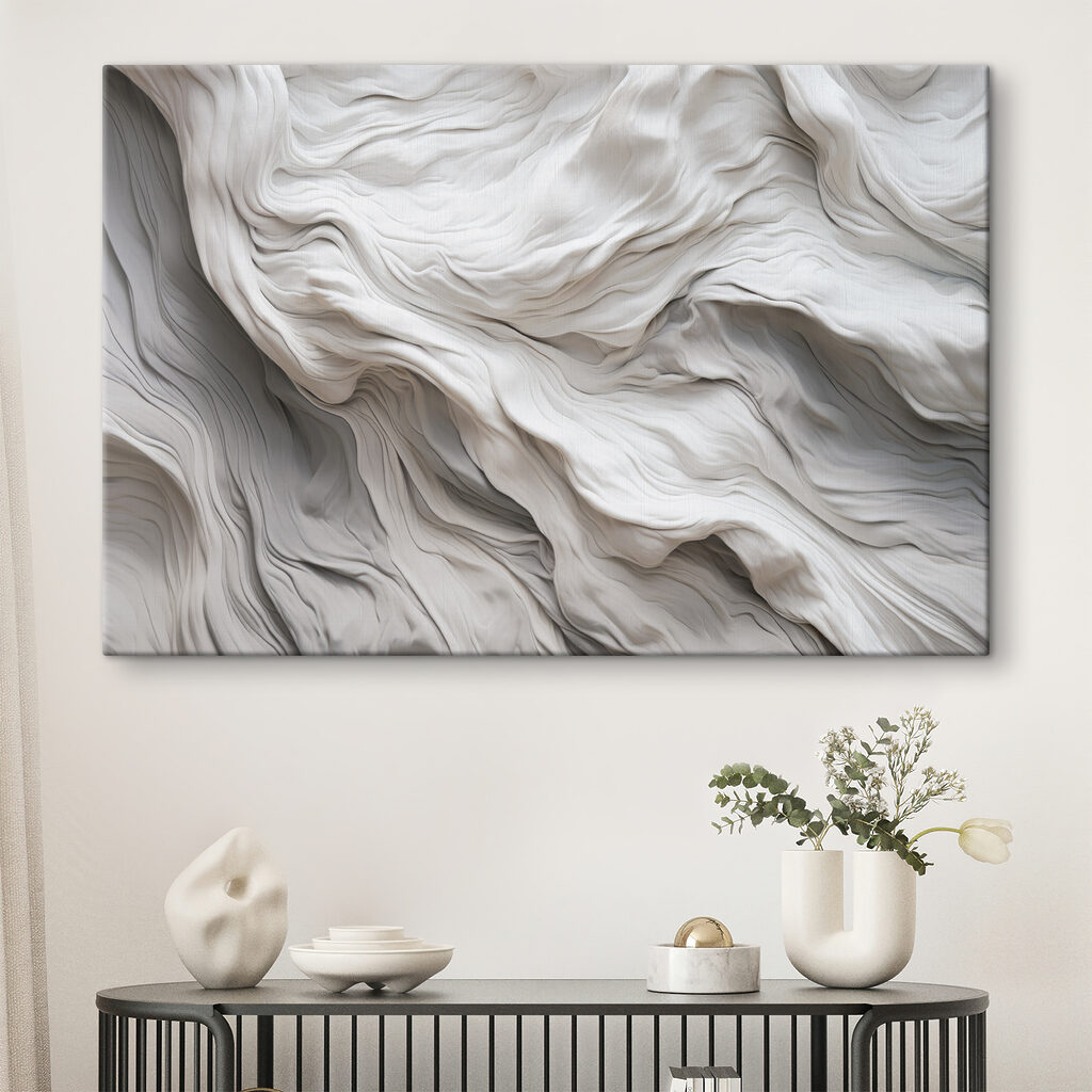 Witte golven in plooien — interieur 4