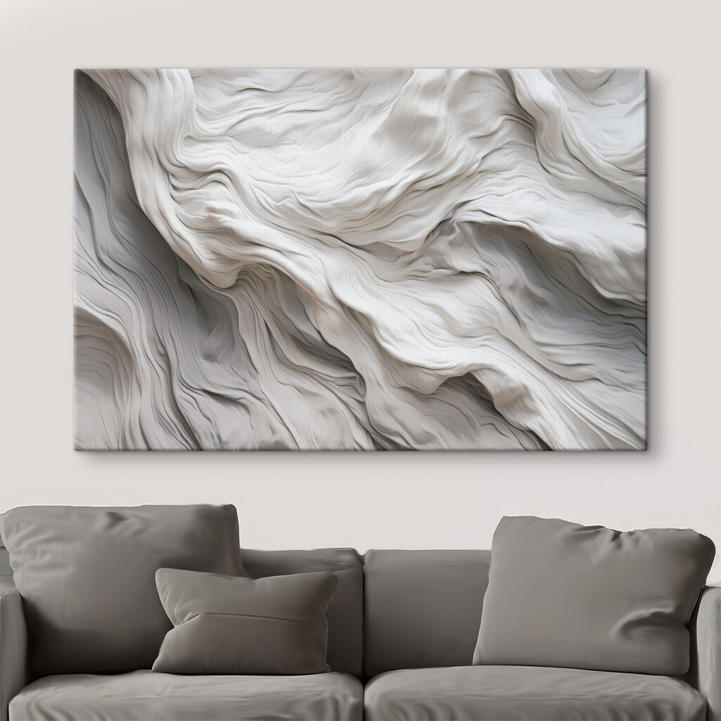 Witte golven in plooien — interieur 5
