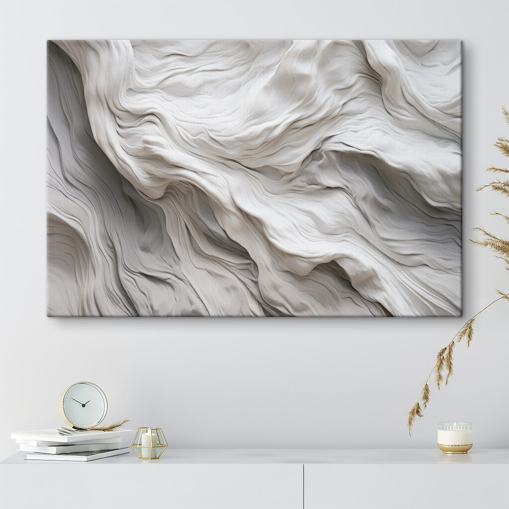 Witte golven in plooien — interieur 6