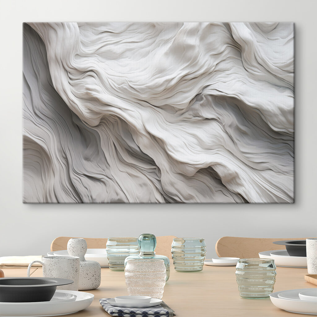 Witte golven in plooien — interieur 7