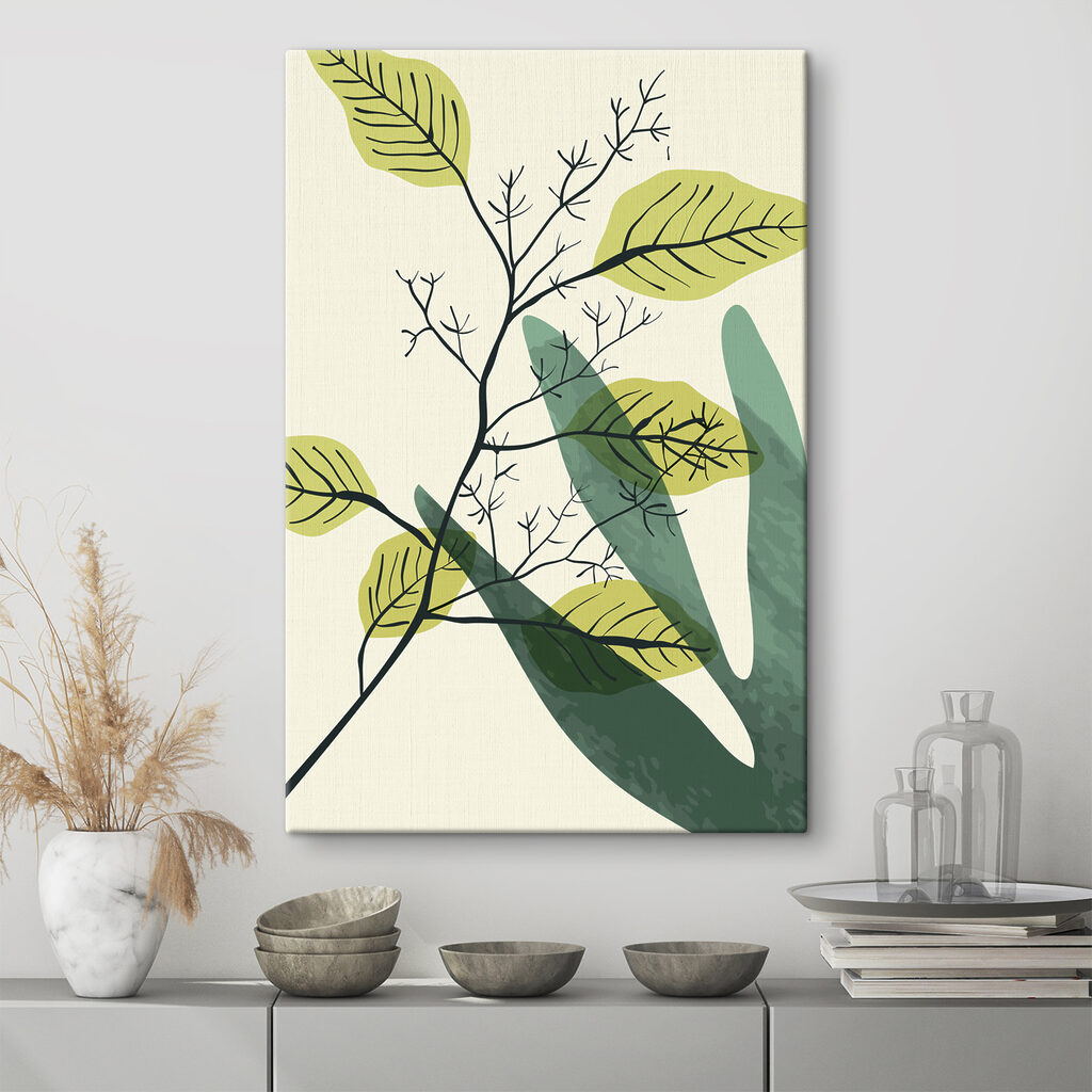 Takjes in lichtgroene vlakken — interieur 1