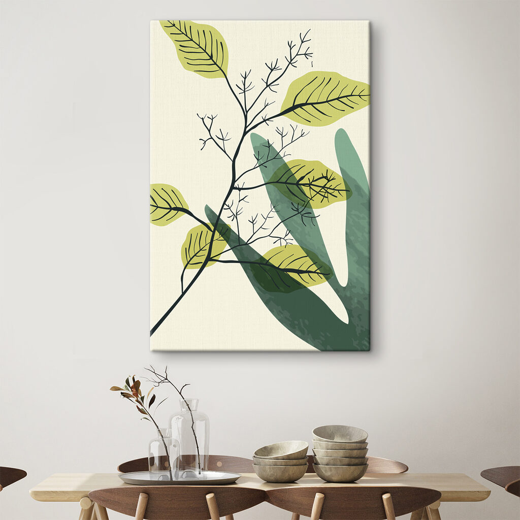 Takjes in lichtgroene vlakken — interieur 3