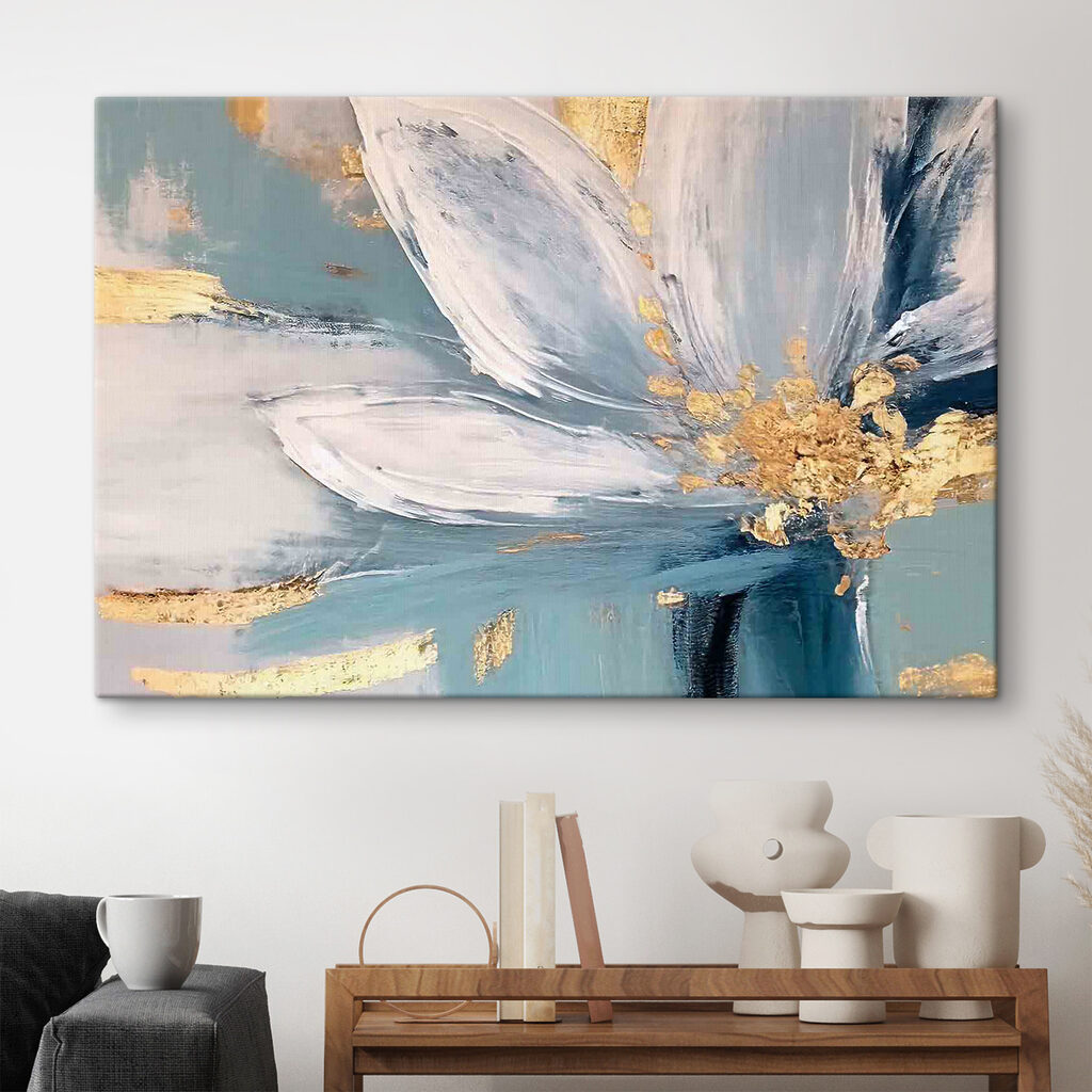 Witte bloei met goud — interieur 2