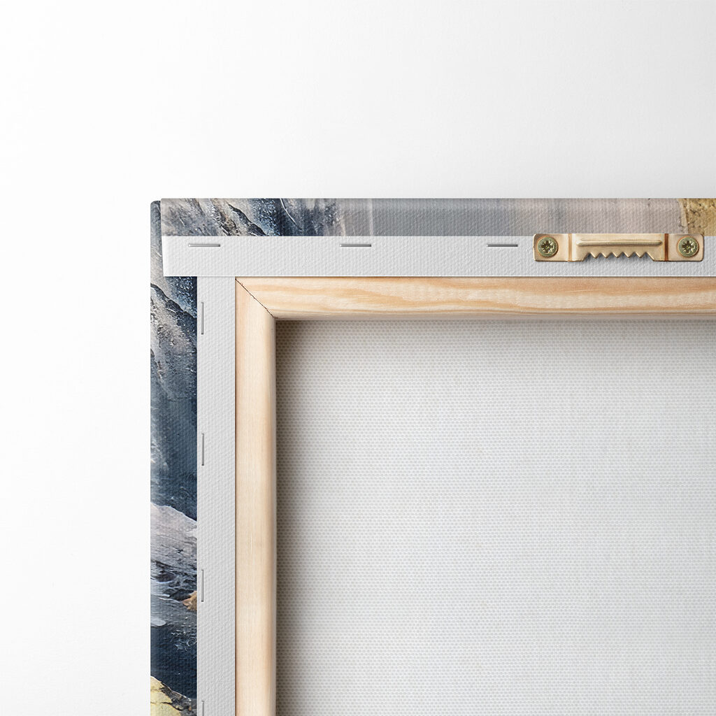Witte bloei met goud — achterkant