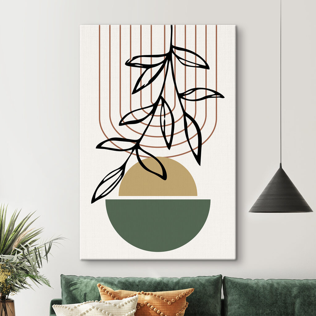 Hangend blad boven rondingen — interieur 4
