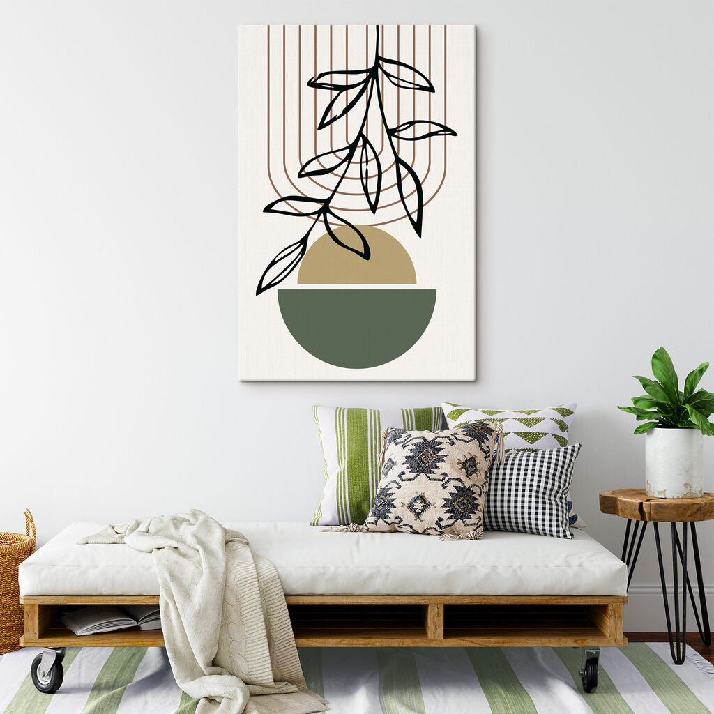 Hangend blad boven rondingen — interieur 5