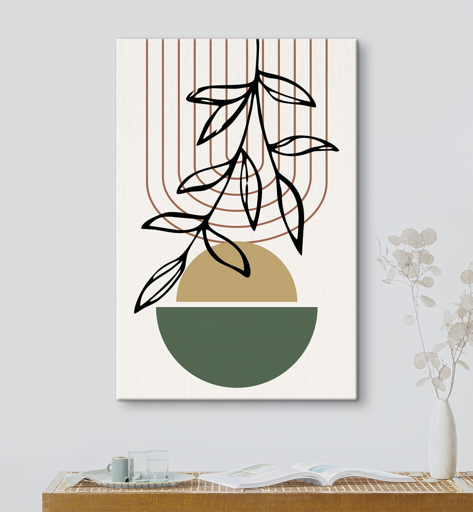 Hangend blad boven rondingen — interieur 6