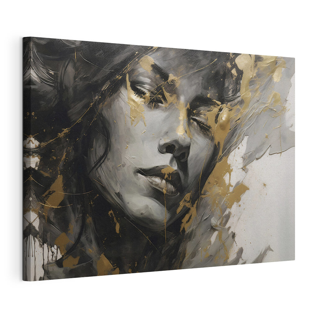 Portret in gouden streken — productweergave